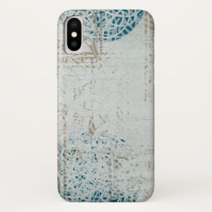 Gestampt Keltisch design in wit, tan en blauw Case-Mate iPhone Case
