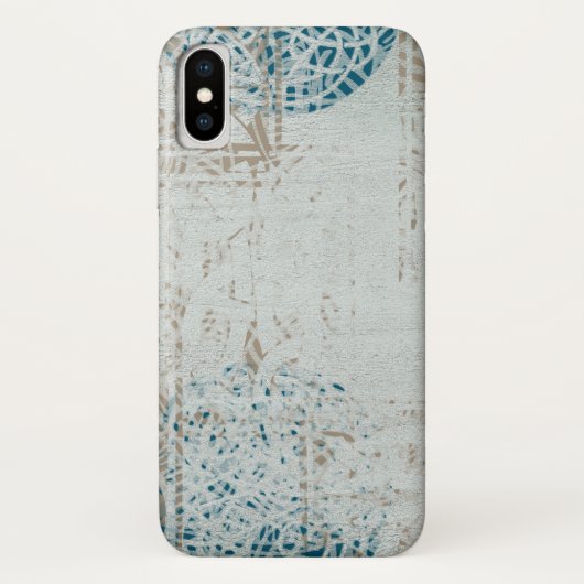 Gestampt Keltisch design in wit, tan en blauw Case-Mate iPhone Case (Achterkant)