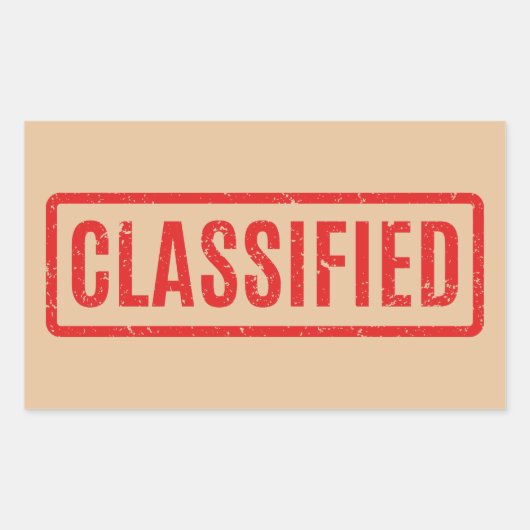 Gestampt, rechthoekige sticker (Voorkant)