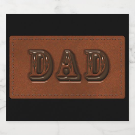 Gestamte lederen blik DAD Bier Etiket (Enkel label)