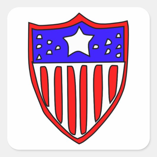 Gestandaardiseerde Amerikaanse vlag Vierkante Sticker (Voorkant)