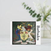 Gestandaardiseerde Barbados COA Briefkaart (Staand voorkant)