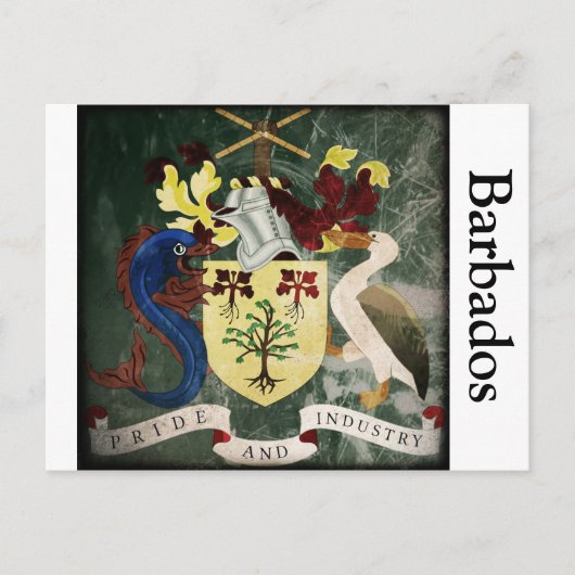 Gestandaardiseerde Barbados COA Briefkaart (Voorkant)