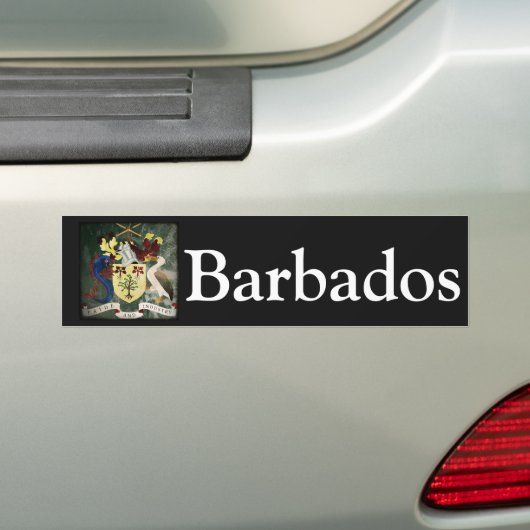 Gestandaardiseerde Barbados COA Bumpersticker (Op auto)