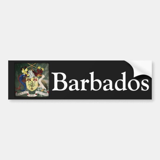 Gestandaardiseerde Barbados COA Bumpersticker (Voorkant)