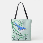 Gestandaardiseerde Blue Jay Bird Tote Bag (Achterkant)
