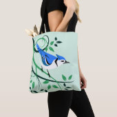 Gestandaardiseerde Blue Jay Bird Tote Bag (Dichtbij)