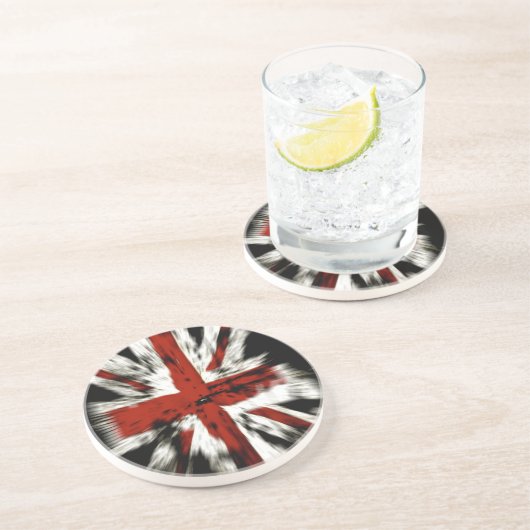 Gestandaardiseerde Britse vlag Zandsteen Onderzetter (Zijkant)