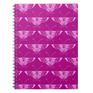 Gestandaardiseerde Deco-vlinder - magenta en roze Notitieboek