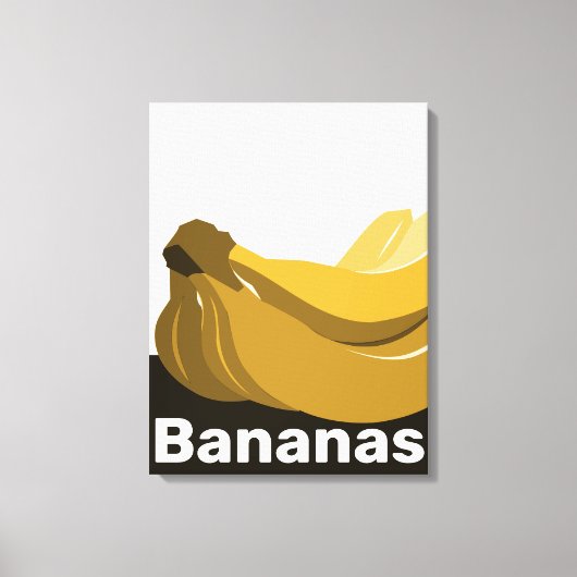 Gestandaardiseerde Gele Bananas Kitchen Canvas Afdruk (Voorkant)