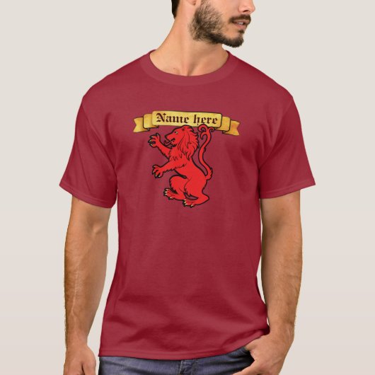 Gestandaardiseerde Heraldic Lion T-shirt (Voorkant)