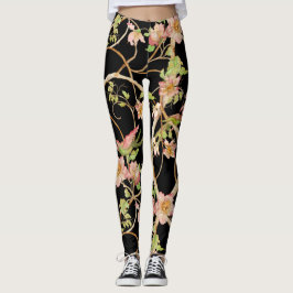 Gestandaardiseerde moderne Chinese Floral Birds Li Leggings