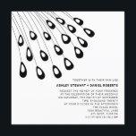 Gestandaardiseerde peacock Feathers Modern Wedding Kaart<br><div class="desc">Modern. Minimaal. Dit collectie gebruikt gestileerde pekveren om een elegante blik op je speciale dag te creëer.</div>