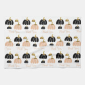 Gestandaardiseerde pompoenen in het zwart, zwart w theedoek (Horizontaal)