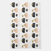 Gestandaardiseerde pompoenen in het zwart, zwart w theedoek (Verticaal)