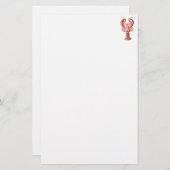 Gestandaardiseerde rode lobster briefpapier (Voorkant / Achterkant)