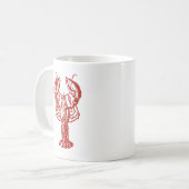 Gestandaardiseerde rode lobster koffiemok (Voorkant links)