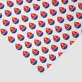 Gestandaardiseerde Zeilboot Red Blue Yellow Tissuepapier (Detail)