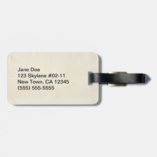  gestanste Kaart Bagagelabel (Achterkant horizontaal)