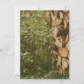 Gestapeld hout Herfst Natuur Kaart (Achterkant)