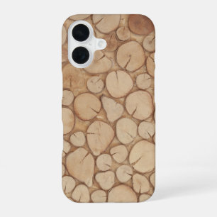 gestapeld hout iPhone 16 hoesje