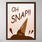 Gestapeld Ice Cream Cone Wall Decline Poster (Voorkant)