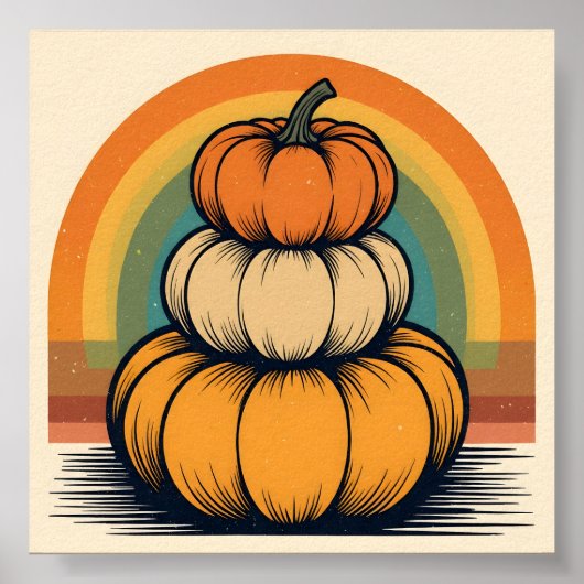 Gestapeld in het herfstlicht poster (Voorkant)