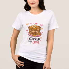 Gestapeld met liefde - Schattige pannenkoek Valent Tri-Blend Shirt
