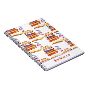 Gestapeld Notitieboek boekenboekworm