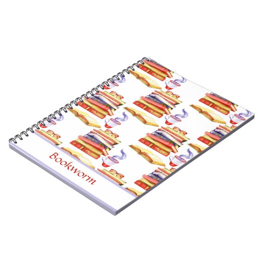 Gestapeld Notitieboek boekenboekworm (Linkerzijde)