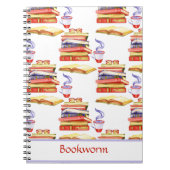 Gestapeld Notitieboek boekenboekworm (Voorkant)