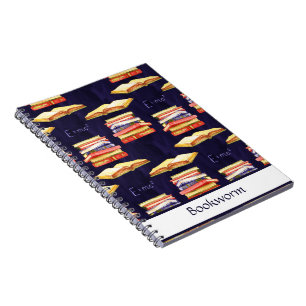 Gestapeld Notitieboek boekenboekworm