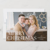 Gestapeld Prettig Kerstmis Foto Feestdagenkaart (Voorkant)