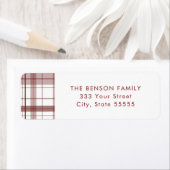 Gestapeld rood wit retouretiket etiket (Insitu)