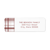 Gestapeld rood wit retouretiket etiket (Voorkant)