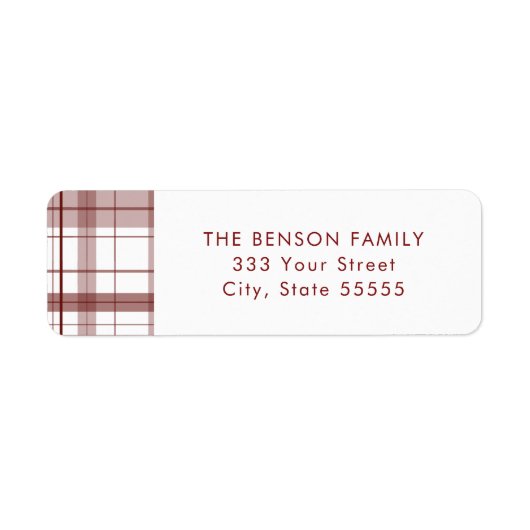 Gestapeld rood wit retouretiket etiket (Voorkant)