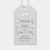 Gestapeld Shelves baby shower bedankt voor de guns Cadeaulabel (Voorkant)