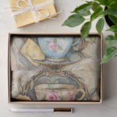 GESTAPELD THEE CUPS DECOUPAGE TISSUEPAPIER (Geschenk)