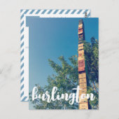 gestapelde archiefkasten in de post van burlington briefkaart (Voorkant / Achterkant)