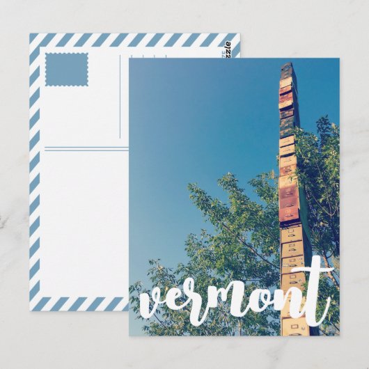 gestapelde archiefkasten in de post van burlington briefkaart (Voorkant / Achterkant)