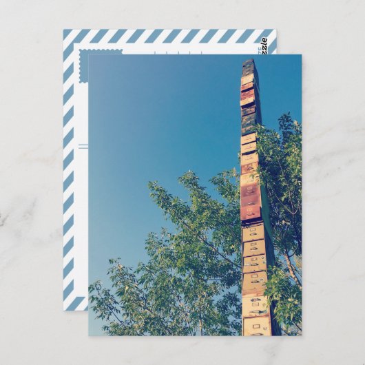 gestapelde archiefkasten in de vermont - burlingto briefkaart (Voorkant / Achterkant)