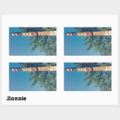 gestapelde archiefkasten in de vermont - burlingto rechthoekige sticker (Vel)