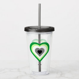 Gestapelde Aromantische Hart Acryl Tumbler Drinkbeker