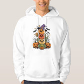 Gestapelde baardagamen Halloween ontwerp Hoodie (Voorkant)