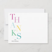Gestapelde Bedankt op maat Notitiekaartje (Voorkant)