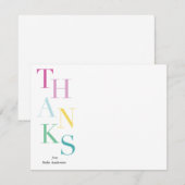 Gestapelde Bedankt op maat Notitiekaartje (Voorkant / Achterkant)