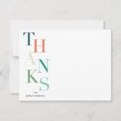 Gestapelde Bedankt op maat Notitiekaartje (Voorkant)
