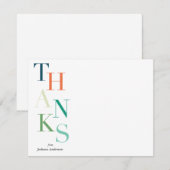 Gestapelde Bedankt op maat Notitiekaartje (Voorkant / Achterkant)