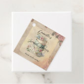 Gestapelde bloemencups Ephemera Vrijgezellenfeest Bedankjes Labels (In situ)