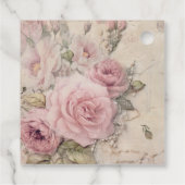 Gestapelde bloemencups Ephemera Vrijgezellenfeest Bedankjes Labels (Achterkant)